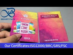 tas penyimpanan makanan mylar ziplock kecil untuk sulingan ganja