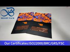 kantong berdiri oranye dengan jendela bening