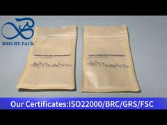 tas ziplock kertas kraft kecil dengan jendela bening