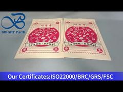 tas ziplock berdiri kuning dengan jendela bening