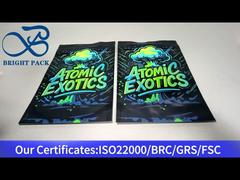 tas berdiri komposit aluminium foil dengan jendela bening