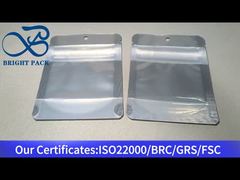 tas ritsleting bukti anak kecil berwarna putih dengan jendela bening