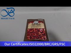 kantong ziplock berdiri berwarna coklat untuk permen pedas