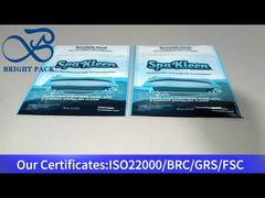 kantong plastik biru yang dapat ditutup kembali untuk bahan pembersih 80g