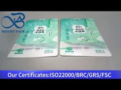 Kantong plastik ziplock hijau dengan jendela bening untuk tusuk gigi benang