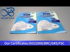 tas ritsleting plastik biru dengan jendela yang jelas untuk benang gigi