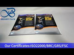 kantong berdiri plastik aluminium foil hitam dengan jendela bening