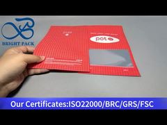 kantong ganja kustom merah dengan jendela bening