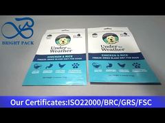 kantong plastik ziplock biru untuk makanan anjing 170g