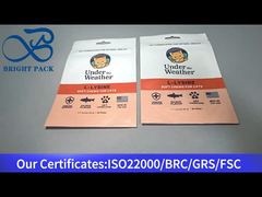 oranye berdiri ziplock tas untuk makanan kucing 90g