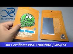 tas ziplock oranye tahan anak dengan jendela yang jelas