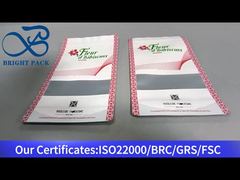 kantong ritsleting berdiri putih dengan jendela bening food-grade