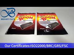 tas kemasan makanan jendela bening untuk gulungan renyah berlapis coklat