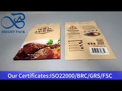 kantong berdiri coklat dengan ritsleting untuk makanan 453g