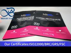 Black Stand Up Zip Lock Pouch untuk Suplemen 1Kg