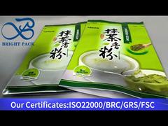 tas kunci zip hijau untuk bubuk moka