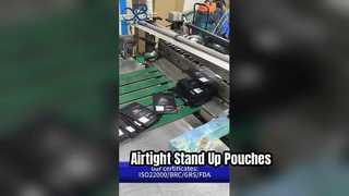 Stand Up Zipper Pouch B2B Grosir Makanan Kustom yang Dapat Ditutup Kembali Aman Kedap Udara