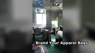 Tas Pakaian Cetak Kustom Tas Penyimpanan Pakaian Logo Merek Jendela Bening