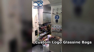 Tas Glassine Pencetakan Logo Kustom Kantong Aman Makanan bersertifikasi Eco FSC