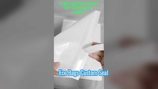 Tas Kertas Kaca Ramah Lingkungan Transparan yang Dapat Disesuaikan dengan Segel Perekat Diri