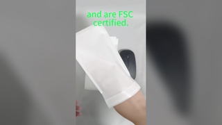 Kantong Kertas Glassine Biodegradable Bersertifikat FSC dengan Segel Perekat Mandiri untuk Pakaian dan Kaus Kaki