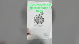 Kantong Kertas Kaca Translucent Biodegradable Custom Printed for Sock and Clothing Packaging