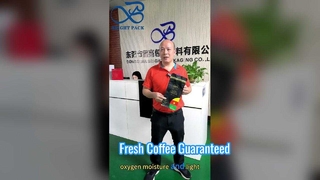 Katup Kantong Kopi Tersegel Delapan Sisi Penyimpanan Kacang Panggang Segar Kedap Udara