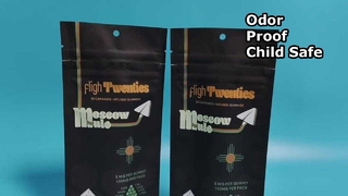 Tas Mylar Anti Bau Massal Tahan Anak untuk Merek Ganja AS