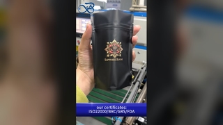 Tas Ritsleting Berdiri Matte Hitam B2B Grosir Kedap Udara Kustom yang Dapat Ditutup Kembali