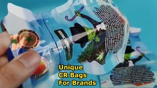 Tas Tahan Anak Cetak Dua Sisi Bentuk Tidak Beraturan untuk Kebutuhan Branding Ganja