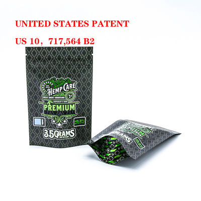 3.5g 7g Bau Proof Mylar Bags Child Resistant Safety Ziplock Stand Up Food Packaging Bag Custom Logo Didukung