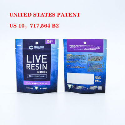 Tas aman yang aman untuk anak-anak dengan tahan bau dan kunci ritsleting plastik yang berdiri sendiri