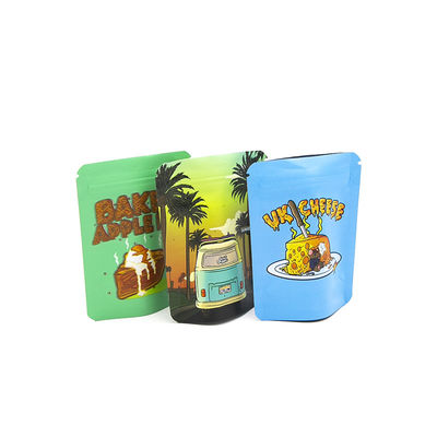 Tas Mylar Tahan Bau Tahan Anak yang Dapat Ditutup Kembali Cetak Kustom 1g 3.5g 7g 14g 28g 1oz Tas Mylar