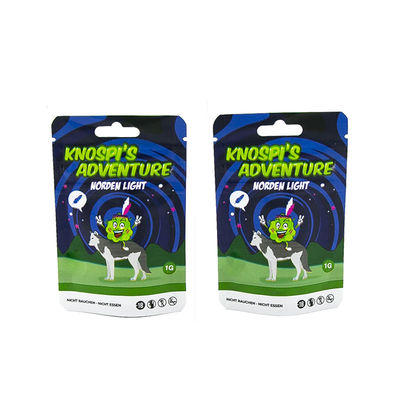 Kantong plastik tahan ziplock cetak foil berlapis kemasan tembakau anak kantong cookie kantong Mylar