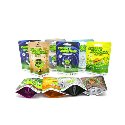 Customized Standing Zipper Fruit Flavor Tas Tembakau Cigar Mylar Bag Tas Tembakau Tas Plastik Weed Bag