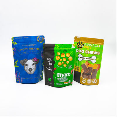 Produsen Kemasan Makanan PET Kantong Kemasan Makanan Anjing Plastik Flat Bottom Zipper