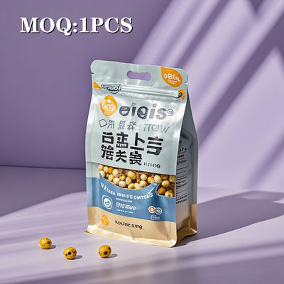 Custom Printed Laminate Plastic Bag Packaging untuk Bumbu Pedas - Merah 2.5mil Stand Up Zipper Bag