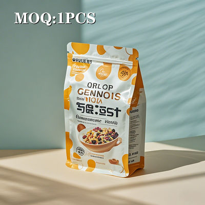 Custom Matte Finish Stand Up Bags Mylar Bags dengan jendela untuk kemasan makanan