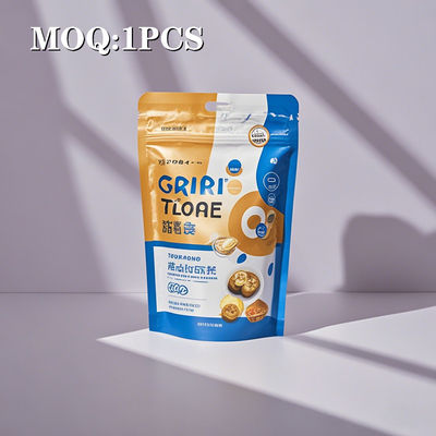 Custom OEM ODM Stand Up Pouch Mylar Bags untuk bubuk buah 100g dengan jendela yang jelas