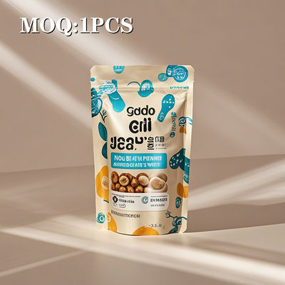 Matte atau Glossy Food Safe Standards Kantong kemasan anti bau dengan ritsleting yang dapat ditutup kembali