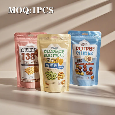 Tas yang dapat ditutup kembali untuk biji-bijian, buah-buahan kering, kacang-kacangan: Kemasan makanan tahan lama dengan ziplock