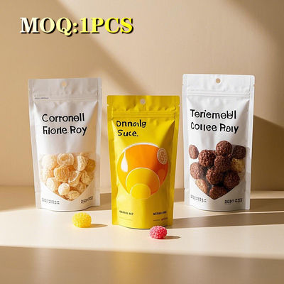 Ukuran Custom Cetak Kemasan Makanan Tahan Anak Permen karet Segel Sisi 3.5g Bau Proof Die Cut Mylar Bags