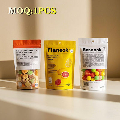 Kantong Kemasan Ziplock Makanan Untuk Kacang-kacangan Snick Kopi Logo Khusus Cetak Zip Lock Gummies Zipper Daur Ulang Kantong Plastik