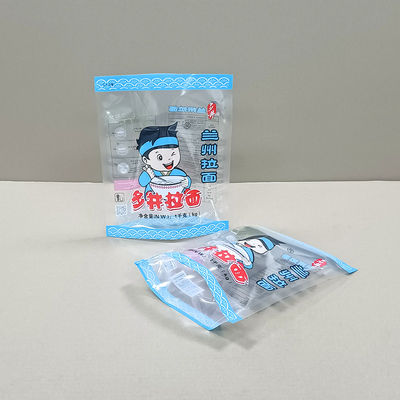 High Barrier Transparent Stand Up Bags dengan Zip Lock untuk Delicious Dumplings Gyoza Dimsum Food Packaging Mylar Bag