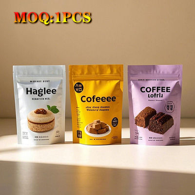 Custom Logo Jelas / Transparan / Matte / Frosted Self Sealing tahan lama Zip Lock Makanan Kantong Plastik