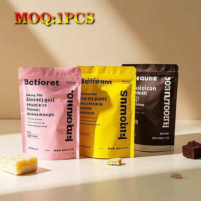 Custom Printed Reseable Smell Proof Laminated Mylar Bags Colorful Stand Up Bags For Food Candy 1g 35g 7g 14g 28g 1oz