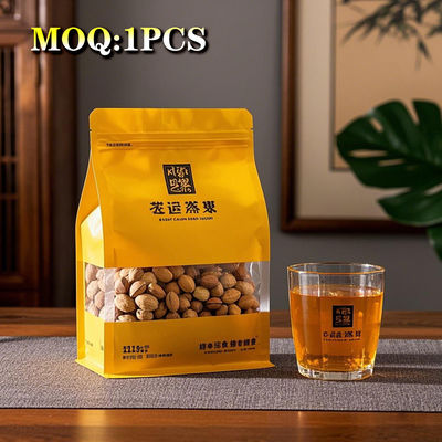 Custom Printed Re-sealable Square Ziplock Coffee Beans Bag Side Gusset Flat Bottom Packaging Coffee Bag dengan Valve dan Zipper
