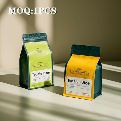 Self Sealing Matte Black Brown Zipper Standup Tea Dry Food Fruit Nut Coffee Packaging Bags Kraft Paper Bag With Window