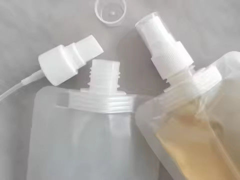 Tas Spout Custom dengan Flip-Top Spray untuk Tonico Tratamiento dan Sampo Packaging Sachet
