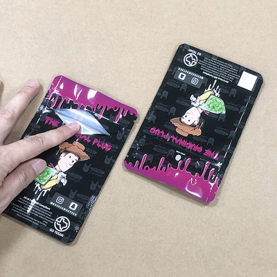 ASTM D3475 Sertifikasi Child Resistant High Smell Proof Heat Sealed Bottom Gusset Bags